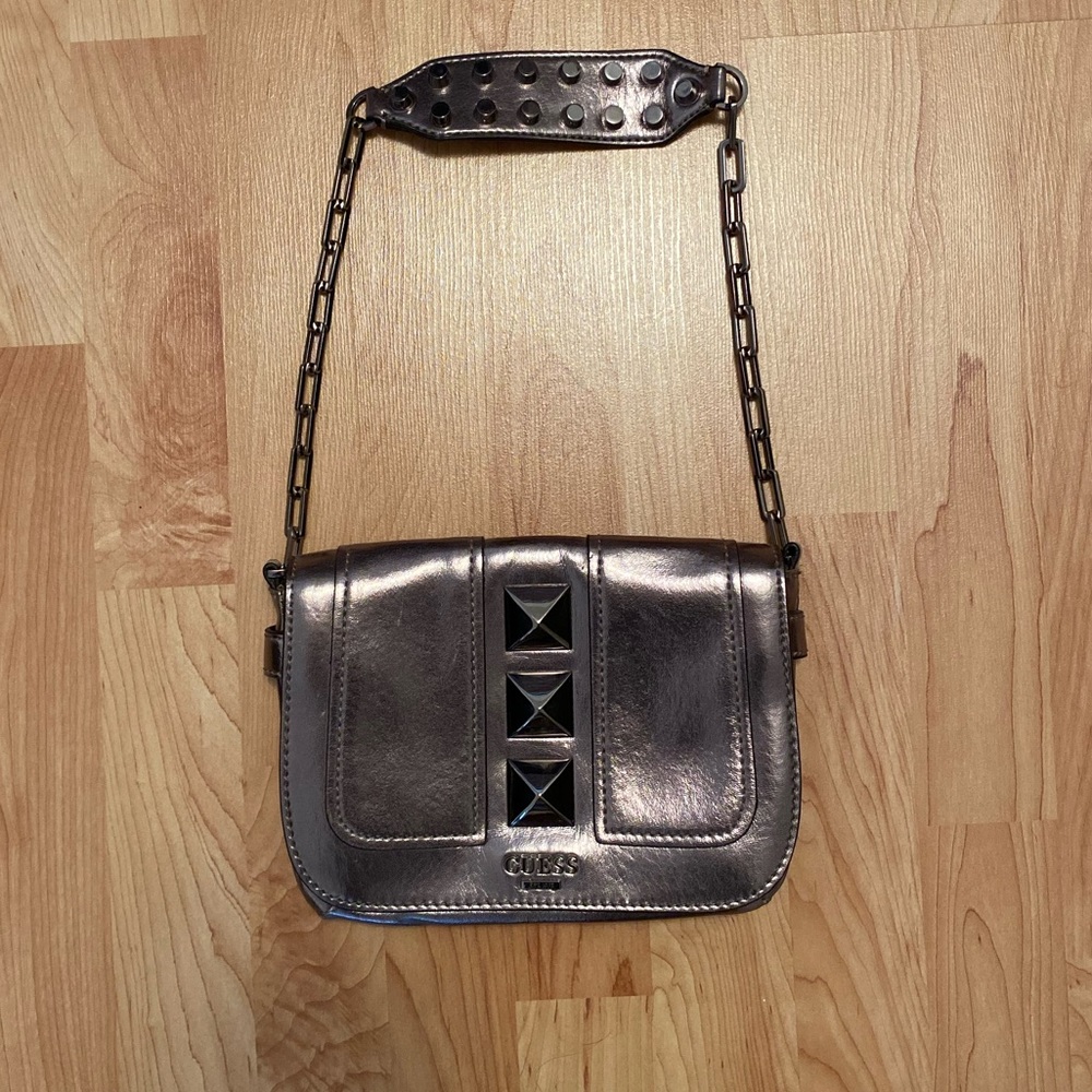 Guess small silver purse